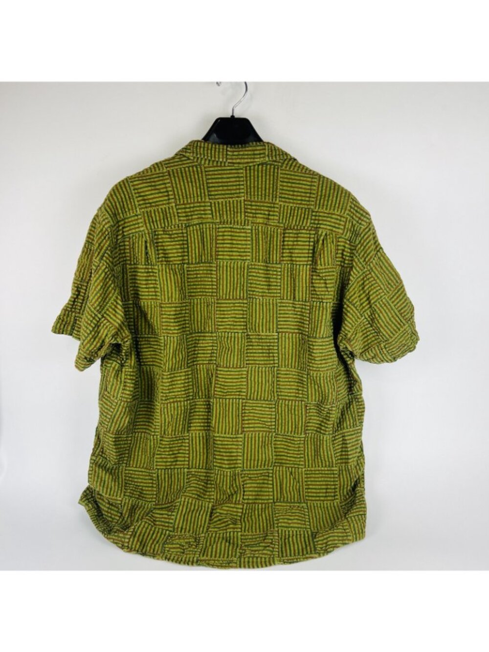 Orvis Seersucker Quilted Block Men’s Short Sleeve Button-Up Shirt XL - Picture 3 of 3